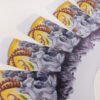 Five fanned out bookmarks showing the acrylic Painting named “Mountain Goat Elder” by artist and illustrator Imogen Smid